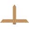 Ekena Millwork Eugene Smooth Timber Gable Bracket, Western Red Cedar, 48"W x 30"H x 5 1/2"D x 5 1/2"F, 15/12 Pitch GBW048X30X0606EUG00SWR - alternate 1